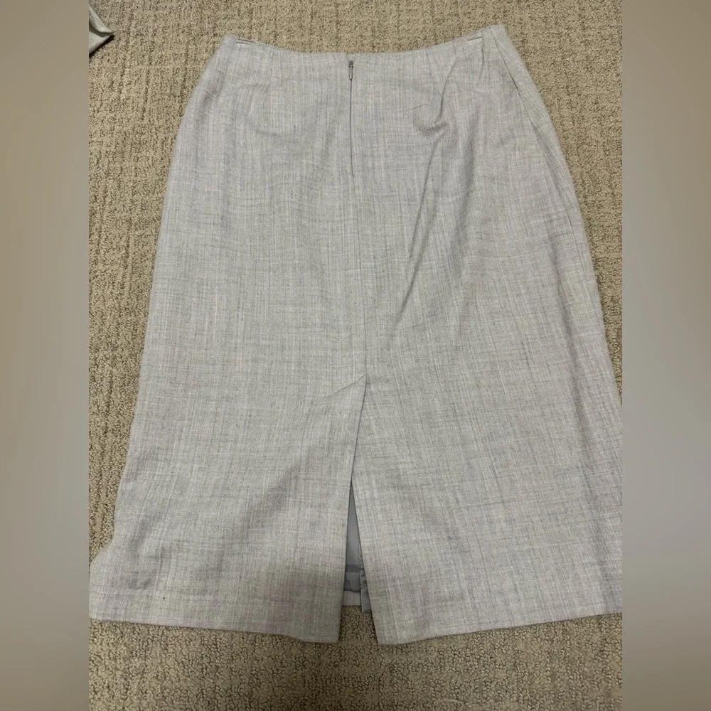 Talbots Light Gray A-Line Skirt - Picture 3 of 5